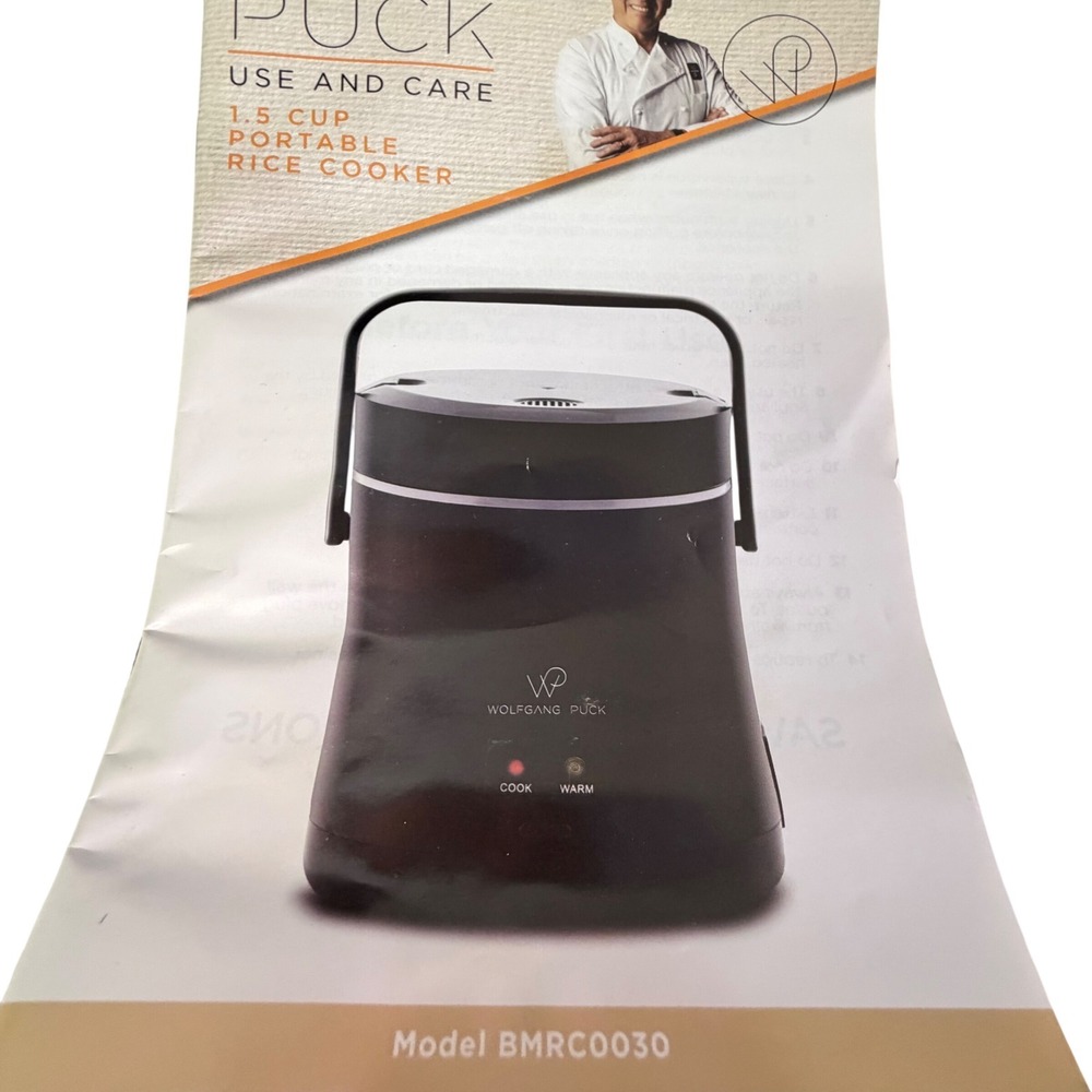 Wolfgang Puck Rice Cooker BMRC0030 1.5 Cup Black Portable Nonstick Small